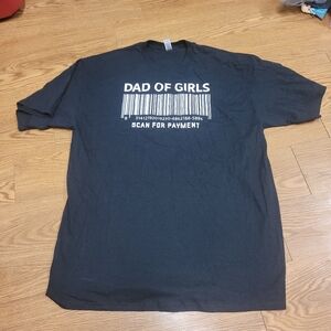 Dad Of Girls Barcode Mens XLT Tall Shirt Black Etsy Gildan